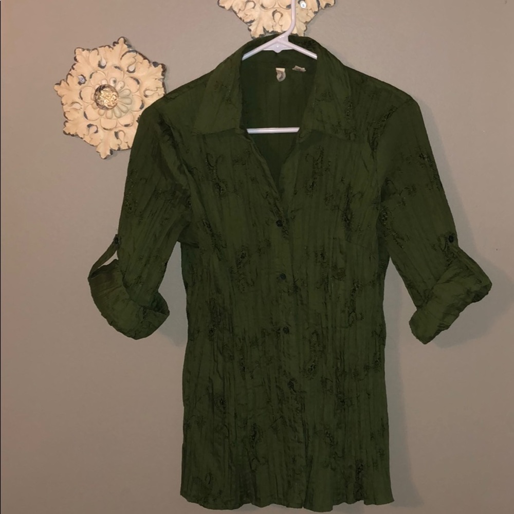 Forest Green Button-up Shirt